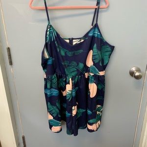 SHEIN tropical floral romper